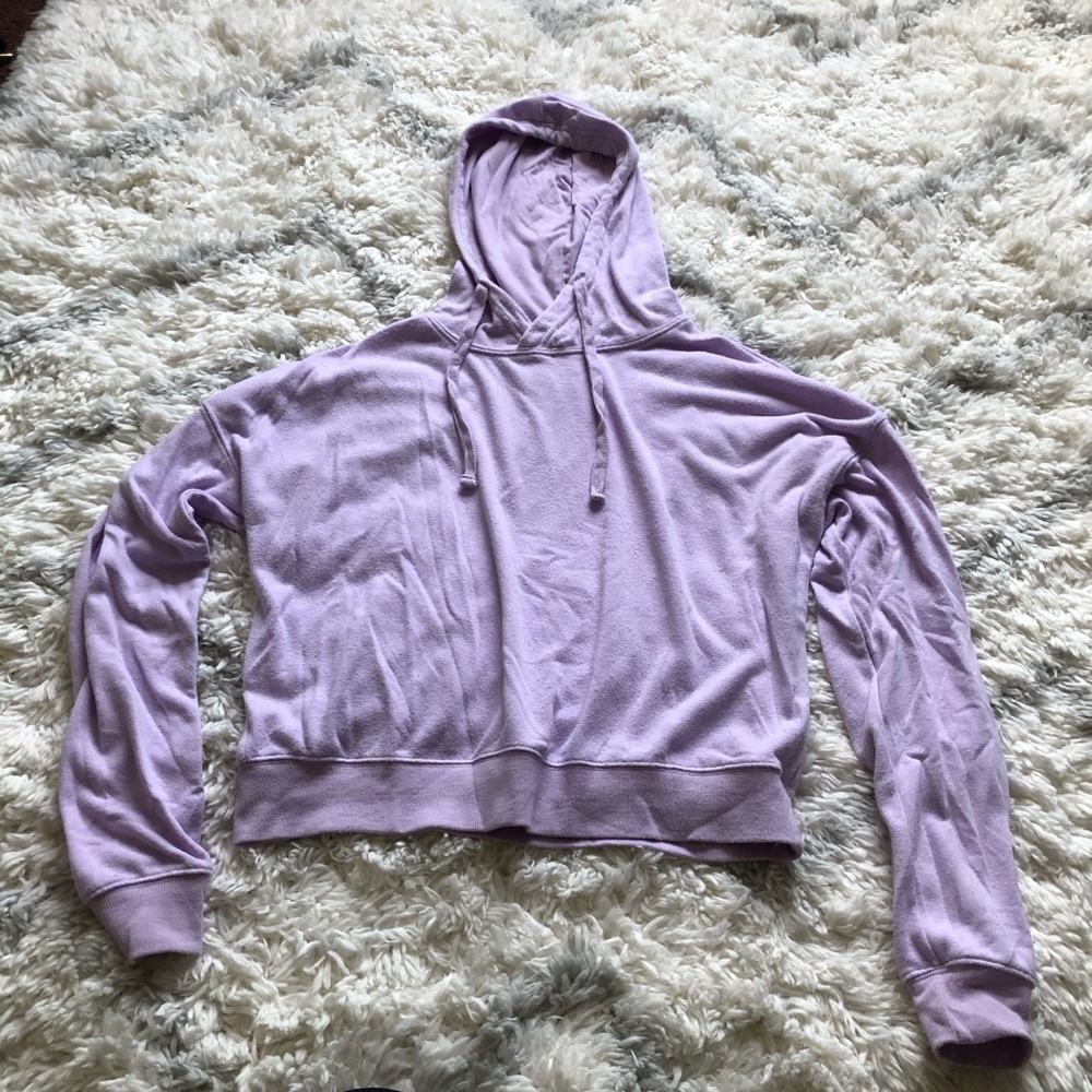 Lilac cropped hoodie